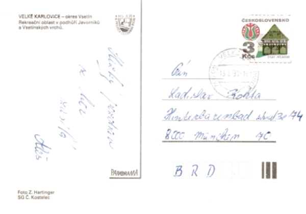 Velké Karlovice 1990 95 001 ●
