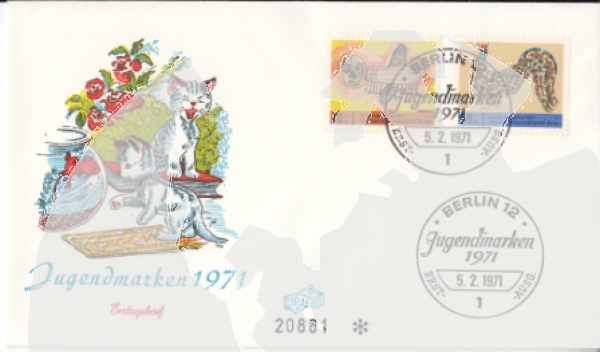 West Berlin FDC 0386 / 0389 ● - 1971