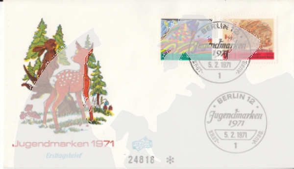 West Berlin FDC 0386 / 0389 ● - 1971