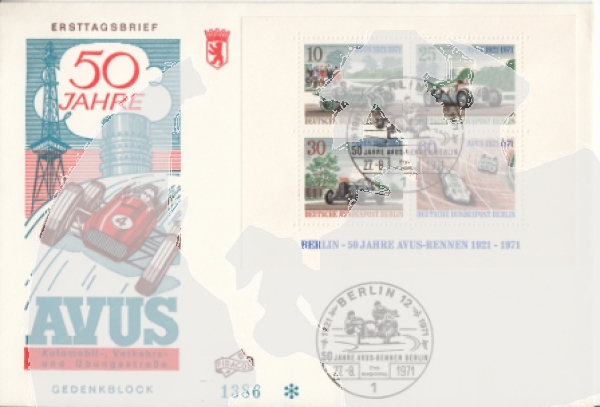 West Berlin FDC 0397 / 0400 (BL 3) ● - 1971