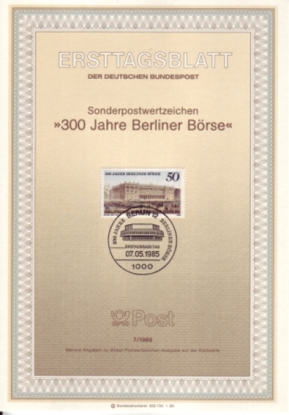 West Berlin ETB 0730 / 0749 ● - 1985 komplette Jahrgang