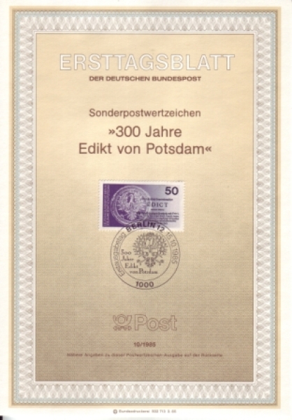 West Berlin ETB 0730 / 0749 ● - 1985 komplette Jahrgang