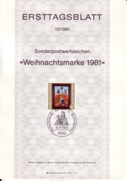 West Berlin ETB 0637 / 0658 ● - 1981 komplette Jahrgang