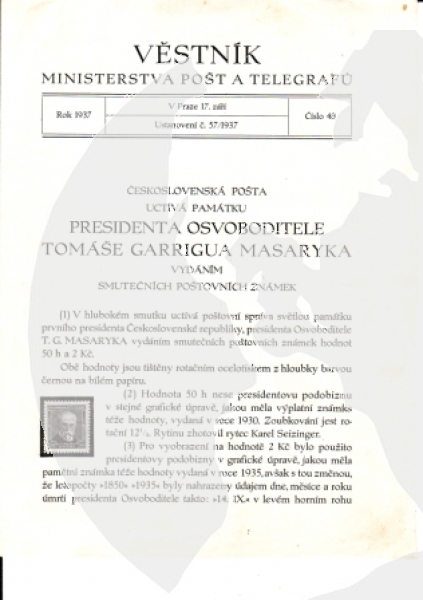 CZ Věstník - CZ 1937 98 998