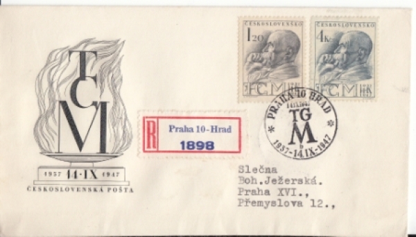 FDC 458 / 459 - 5 B / 47 - CZ 1947 09 001 ●