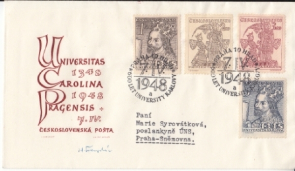 FDC 470 / 473 - M 2 / 48 - CZ 1948 04 002 ●