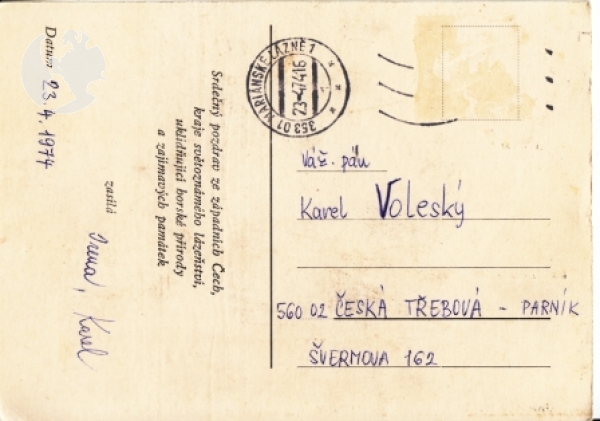 Západní Čechy 1974 95 002 ●