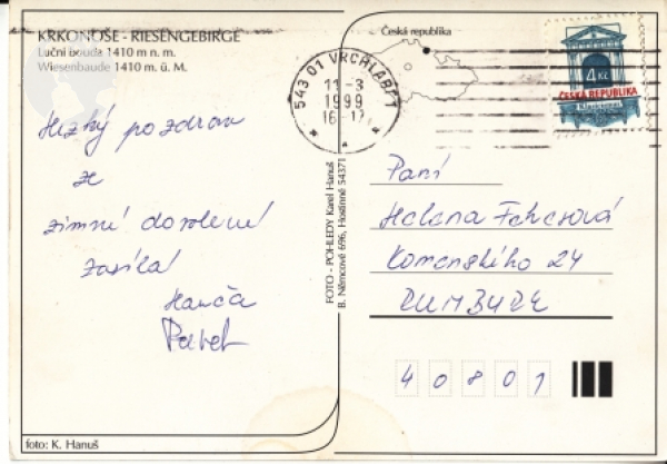 Krkonoše - Luční bouda - CZ 1999 95 001 ●