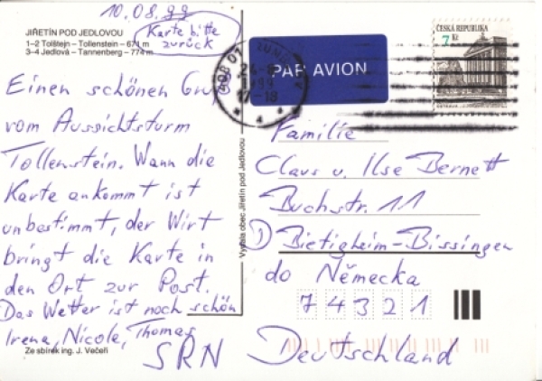Jedlová - Jiřetín pod Jedlovou - CZ 1999 95 003 ●