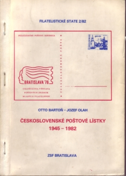 CZ Filatelistické statě 02 - Tschechoslowakischen Postkarten 1945 - 1982
