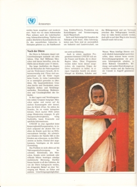 ETH - Etiopie - UNICEF - pojednání  spojených národů