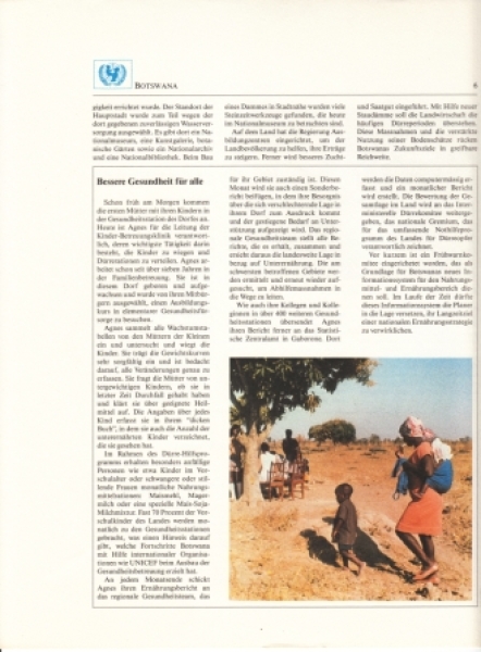 RB Botswana - UNICEF - pojednání  spojených národů