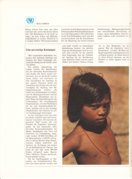 CO Kolumbie - UNICEF - pojednání  spojených národů