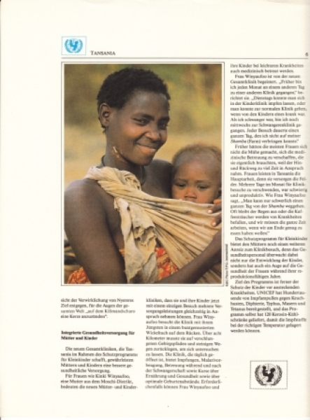 T Tanzanie - UNICEF - pojednání  spojených národů