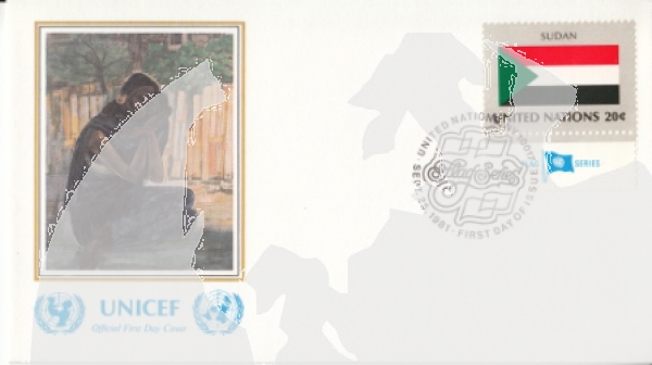 OSN New York FDC 0373 / 0388 - přítisk "UNICEF"  ● - 1981