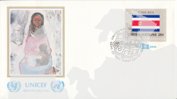 OSN New York FDC 0373 / 0388 - přítisk "UNICEF"  ● - 1981