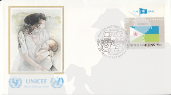 OSN New York FDC 0373 / 0388 - přítisk "UNICEF"  ● - 1981