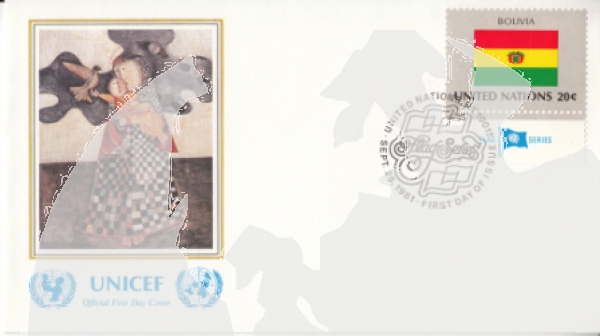 OSN New York FDC 0373 / 0388 - přítisk "UNICEF"  ● - 1981