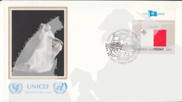 OSN New York FDC 0373 / 0388 - přítisk "UNICEF"  ● - 1981