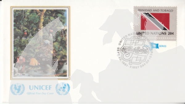 OSN New York FDC 0373 / 0388 - přítisk "UNICEF"  ● - 1981