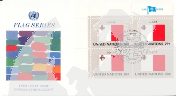 OSN New York FDC 0377 Zudruck "GENEVA" Viererblock ● - 1981