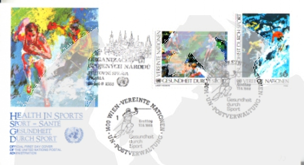 UNO Wien FDC 0085 / 0086 ● - 1988